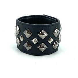 PULSEIRA DE COURO DE NYLON PRETO MCM Preto