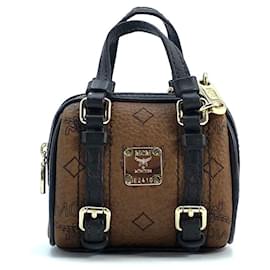 MCM PENDANT MINI BOSTON BAG BROWN Light brown