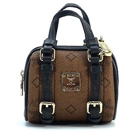 MCM PENDENTIF MINI BOSTON BAG MARRON Marron clair