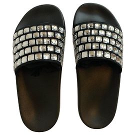 Burberry Slides Black Rubber Size 38 Black