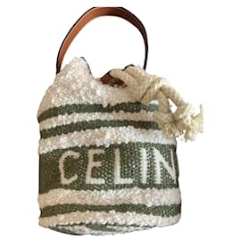 Céline-Handbags-White,Cream,Khaki