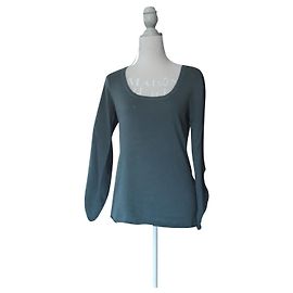Pull Berenice en Cachemire et Soie Vert Sapin Brodé Zebras Vert foncé
