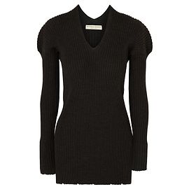 Bottega Veneta Rippstrickpullover Schwarz