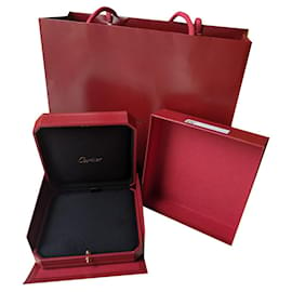 Cartier-Cartier Halsketten-Anhänger-Box mit Papiertüte-Rot