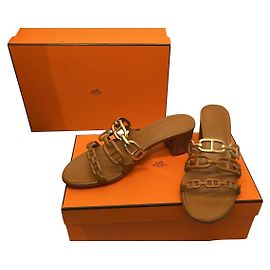 Hermès Sandalias Coñac