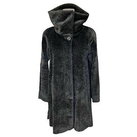 Max Mara black alpaca and wool coat Black