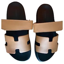 Hermès-Chypres sandals-Light brown