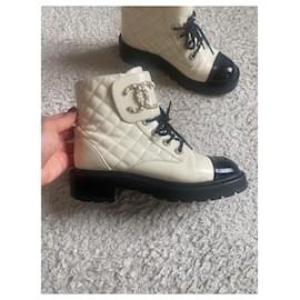Chanel-Chanel boots-White