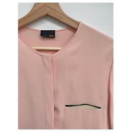 Fendi-blusa de seda Fendi-Rosa