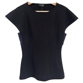 Fendi Top aus Wolle schwarz Schwarz