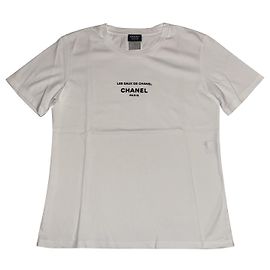 Camiseta Chanel blanca de algodón Blanco