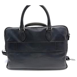 Berluti-BERLUTI TWO DAYS BRIEFCASE BRIEFCASE BLUE PATINA LEATHER SHOULDER BRIEFCASE-Blue