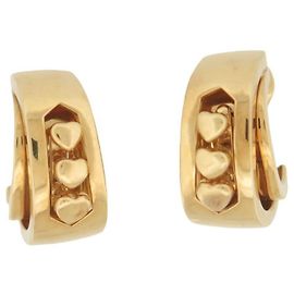 ORECCHINI DE GRISOGONO TRIPLI CUORI IN ORO GIALLO 18K 33ORECCHINO IN ORO GR D'oro