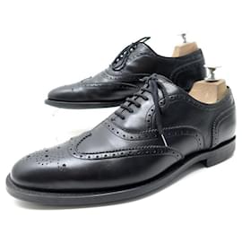 Church's-EASTCOTE FLORAL TOE CHURCH'S ORANGE SHOES 6F 40 BLACK LEATHER SHOES-Black