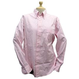 Hermès HERMES TOP CAMICIA TAGLIA M 40 IN COTONE ROSA E RICAMI H CAMICIA ROSA Rosa