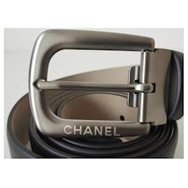 Chanel-CEINTURE HOMME EN CUIR DE VEAU NOIR /TAILLE 95/NEUVE JAMAIS SERVIE-Noir