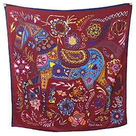 Hermès-HERMES SCARF WAITING FOR ULYSSE MANLICK CARRE 140 SILK SCARF BOX-Other