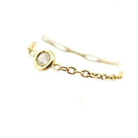 Dior-NEW DIOR MIMIOUI T RING53 IN YELLOW GOLD & DIAMOND 0.05 CT GOLD DIAMOND RING-Golden