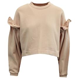 Autre Marque-Perlmutt-Dani-Sweatshirt mit Perlenschultern aus rosa Bio-Baumwolle-Pink