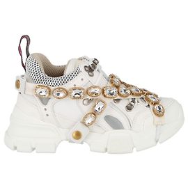 Gucci Baskets en cuir épais Flashtrek Blanc