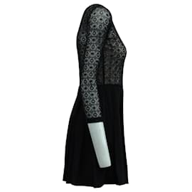 Sandro-Sandro Paris Jeanette Lace Dress in Black Polyester-Black