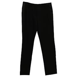 Prada-Prada Taillierte Hose aus schwarzer Wolle-Schwarz