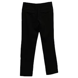 Prada-Prada Taillierte Hose aus schwarzer Wolle-Schwarz