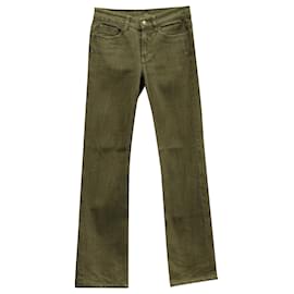 Loro Piana-Pantalones rectos Loro Piana de algodón verde-Verde