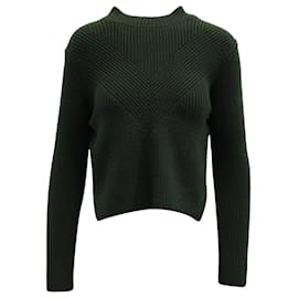 Sandro-Sandro Paris Knitwear Pullover With Zip in Green Wool-Green,Olive green