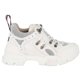 Gucci-Gucci Flashtrek Leather Sneakers-White