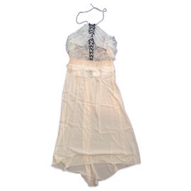 Impressionante camisola La Perla renda de tule de seda Preto Fora de branco