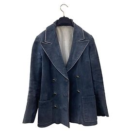 Gucci Lederjacke Marineblau Größe 46 Marineblau