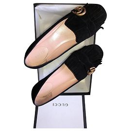 Sapatilhas Gucci em pele de veado preta 41 Preto