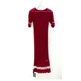 Joseph José primavera 2018 Vestido de punto rojo Burdeos