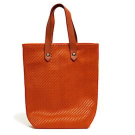 Hermès-AHMEDABAD ORANGE LEATHER TRIM NEW-Orange