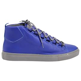 Balenciaga-Balenciaga Arena Sneakers in Electric Blue Leather-Blue