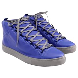 Balenciaga-Balenciaga Arena Sneakers in Electric Blue Leather-Blue