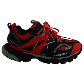 Balenciaga-Balenciaga Track Sneakers in Red/Black Polyurethane-Red