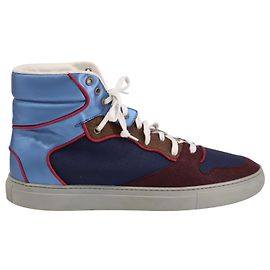 Balenciaga Multi Panel High-Top Sneakers in Multicolor Leather Multiple colors