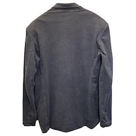 Balenciaga-Balenciaga Washed Oversized Blazer in Grey Cotton-Black