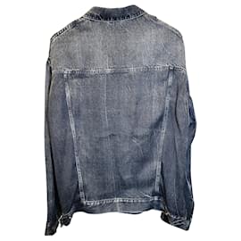 Balenciaga-Balenciaga Denim Jacket in Grey Cotton-Grey