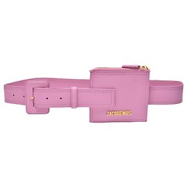 Jacquemus La Ceinture Carrée em couro rosa Rosa