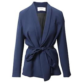 Ba&Sh-Ba&Sh Belted Blazer in Navy Blue Polyester-Navy blue