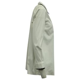 Autre Marque-'S Max Mara Buttondown Shirt with Piping in White Cotton-White