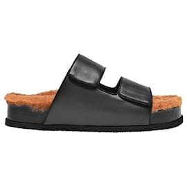 Autre Marque-Dombai Sherling Sandals in Black Leather-Black