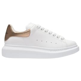 Alexander Mcqueen-Baskets Oversize - Alexander Mcqueen - Blanc/Or Rose - Cuir-Blanc