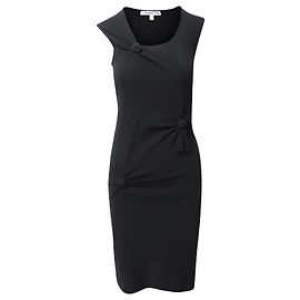Helmut Lang Robe droite sans manches à nœuds multiples en polyester noir Noir