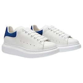 Alexander Mcqueen-Sneakers Oversize - Alexander Mcqueen - Bianco/Blu Parigi - Pelle-Bianco