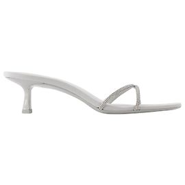 Alexander Wang Dalia 50 Sandali in Cristallo / Pelle Grigia Marrone
