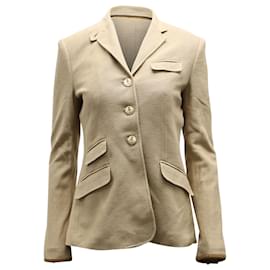 Ralph Lauren-Ralph Lauren Blazer in Beige Cotton-Beige
